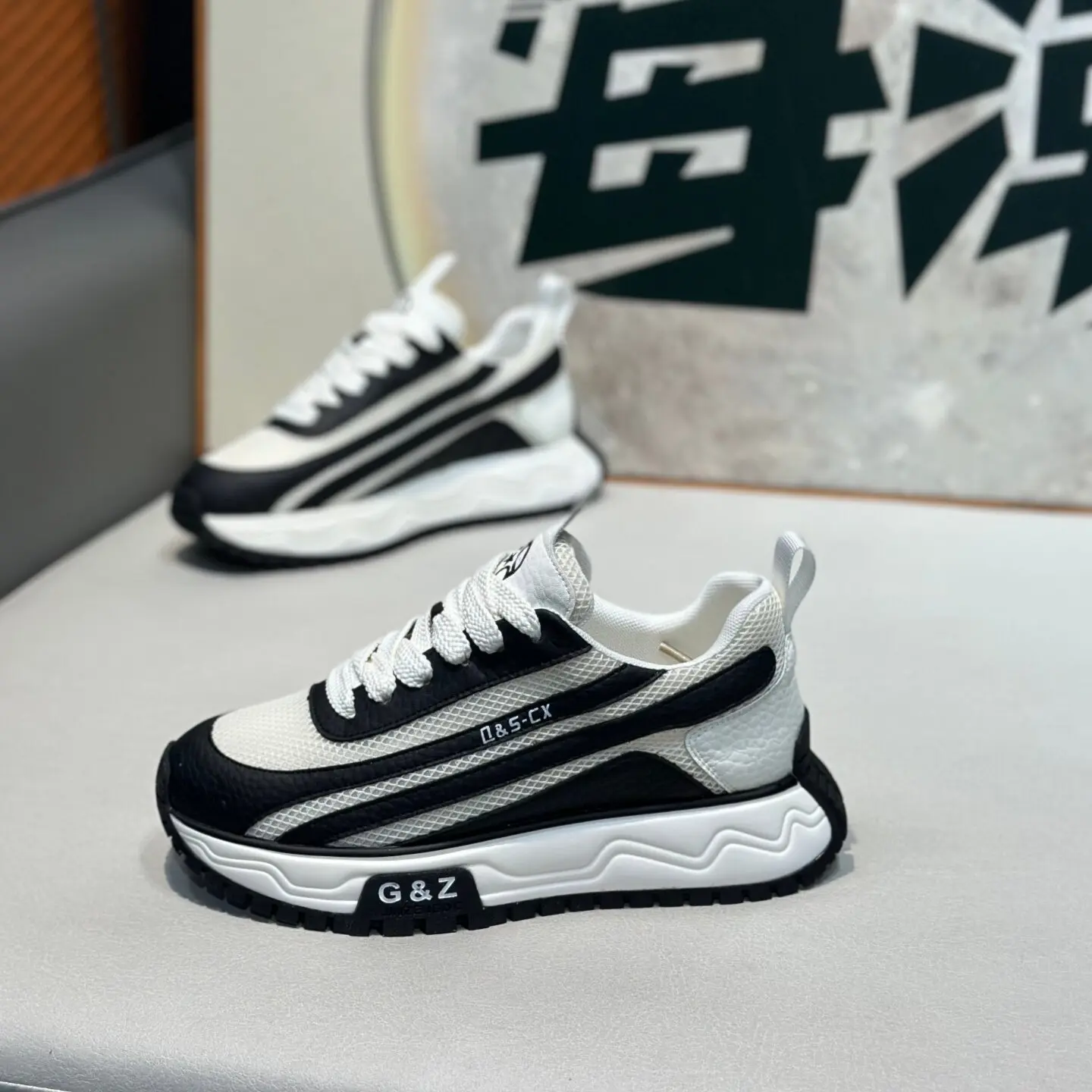 四季款网面透气休闲运动阿甘潮鞋老爹鞋