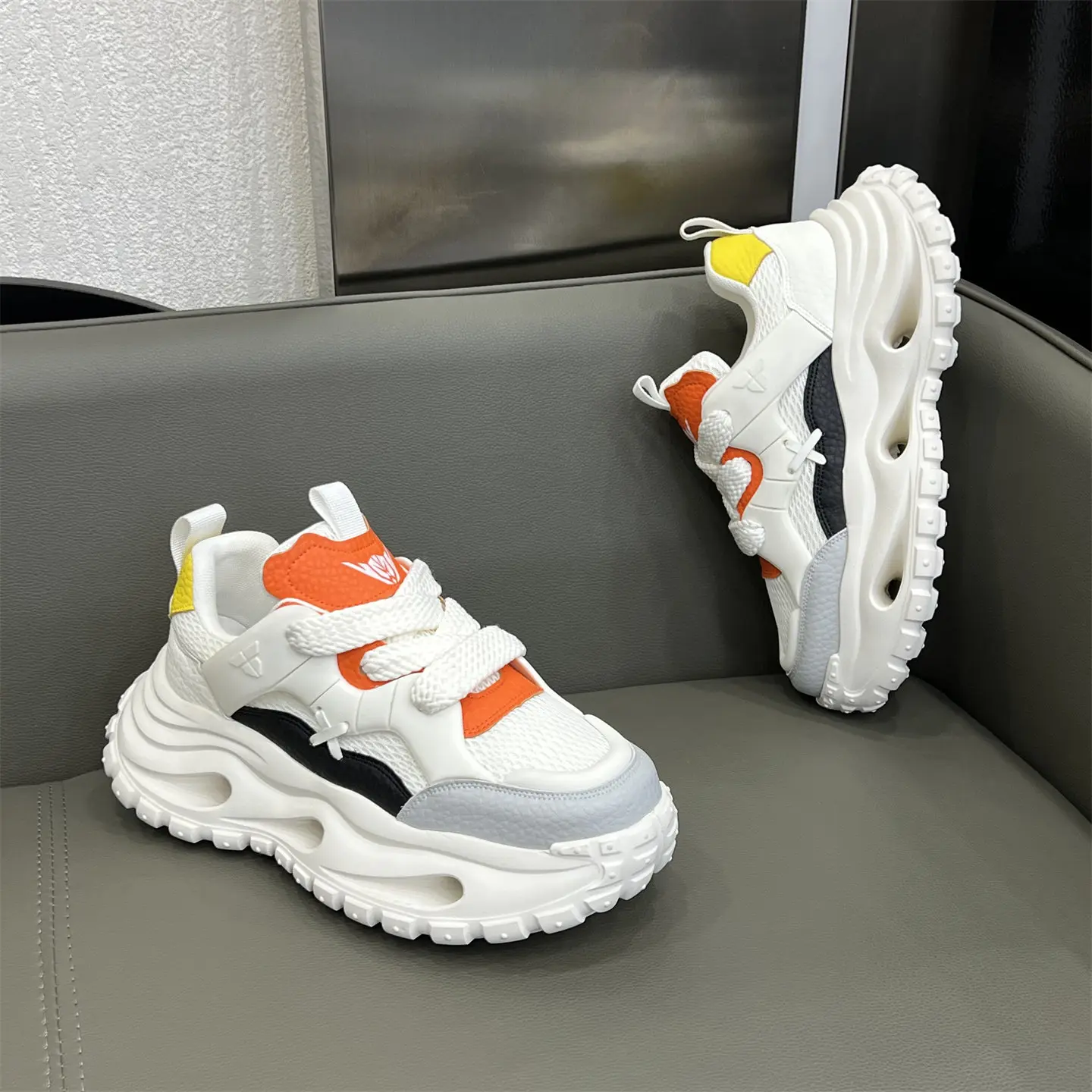 爆款休闲男鞋厚底运动潮鞋老爹鞋39-44