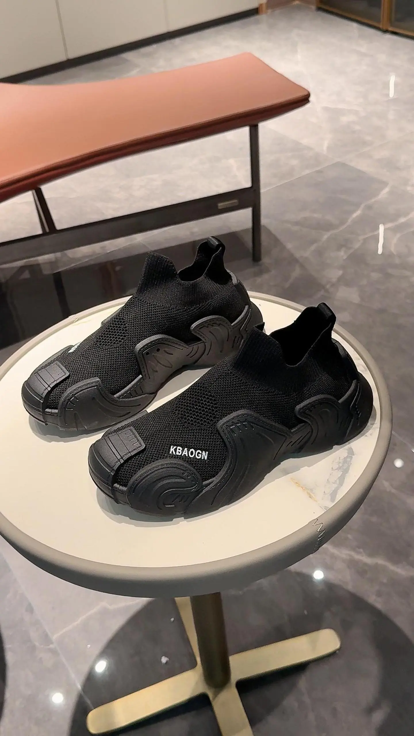 夏季新款休闲男鞋一脚蹬网面飞织袜子鞋39-44