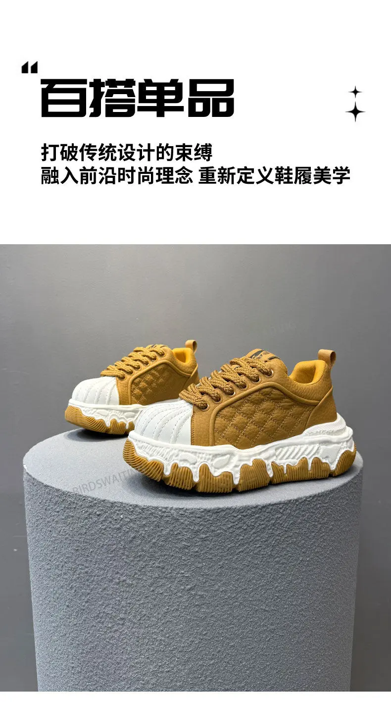 春季新款男鞋小众设计厚底休闲运动鞋潮鞋