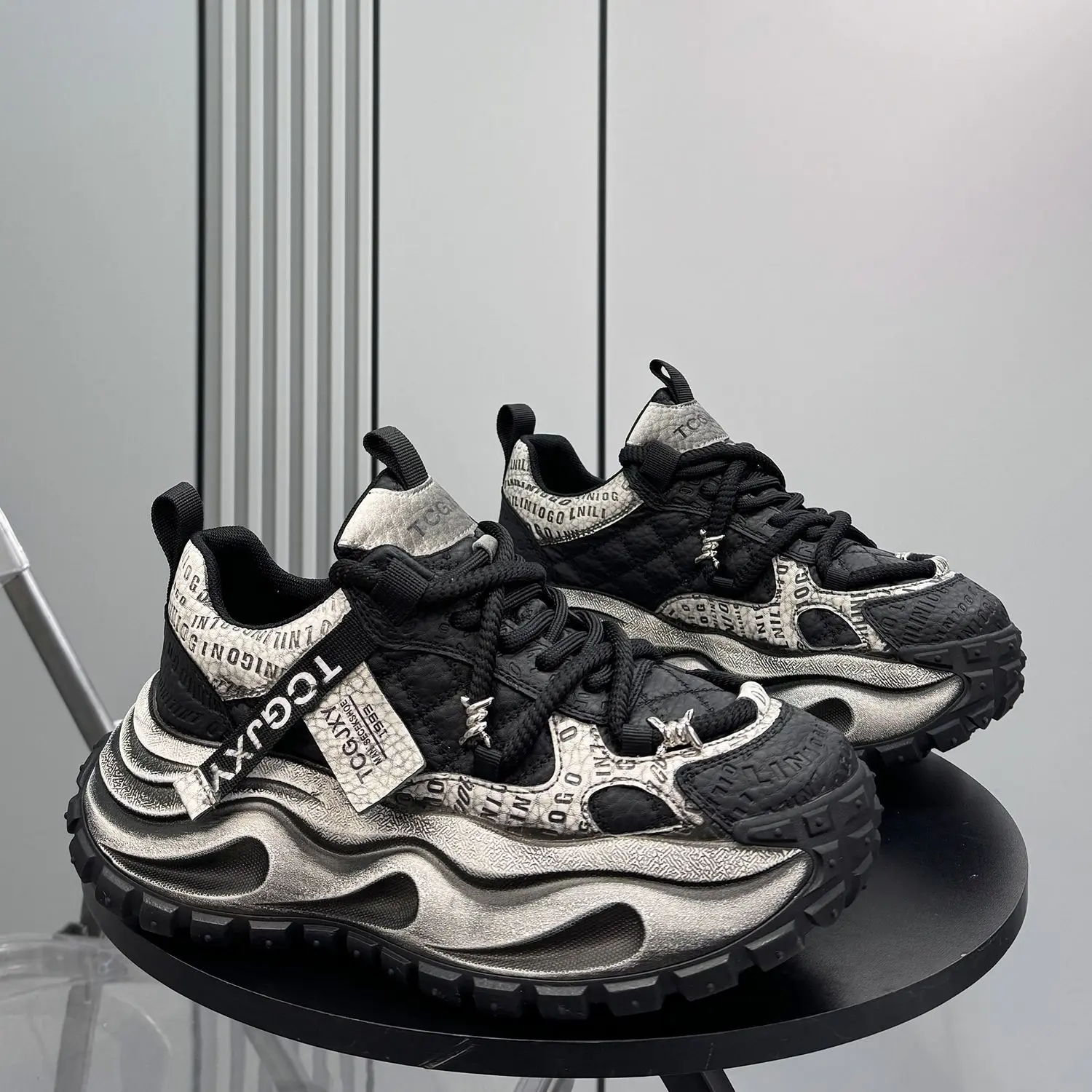 Q91爆款厚底男鞋休闲运动鞋老爹潮鞋39-4