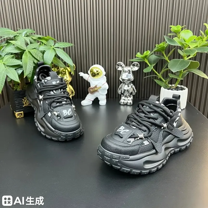 爆款男鞋厚底休闲鞋时尚老爹潮鞋黑色 白色 蓝色