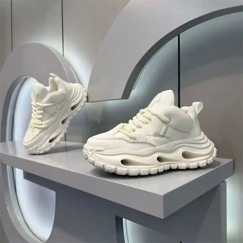 爆款休闲运动男鞋厚底老爹 鞋潮鞋 黑色，白色