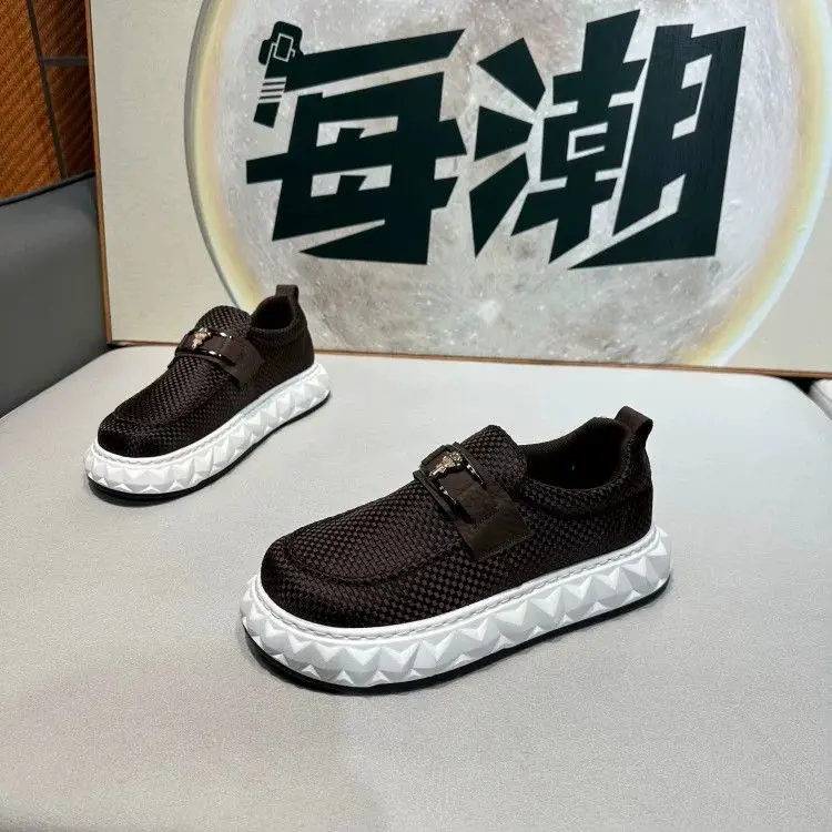 爆款休闲男鞋阿甘鞋网面透气一脚蹬潮鞋