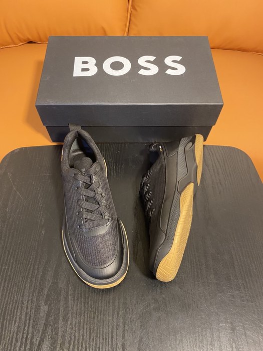 BOSS Men shoes Tote with stylish traits Black 01A