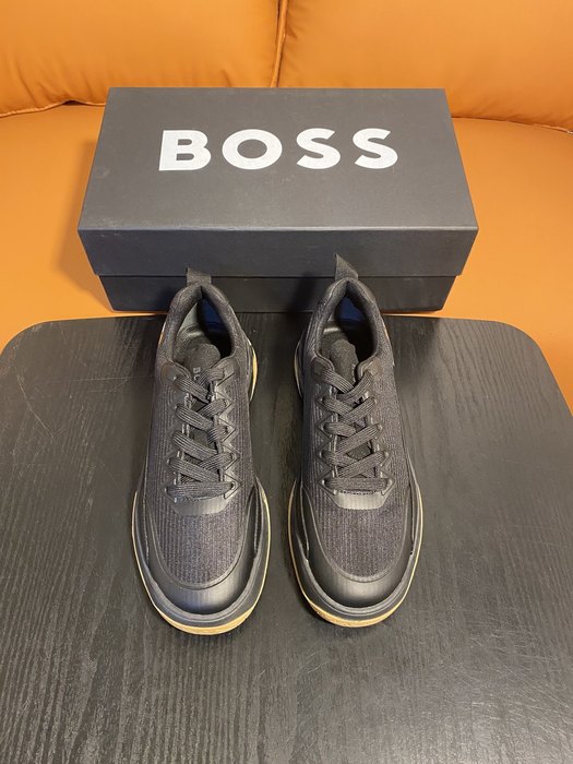 BOSS Men shoes Tote with stylish traits Black 01A